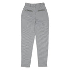 Womens Cotton Blend Check Regular Fit Straight Leg Trousers W26 L29
