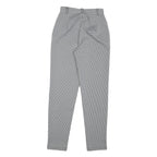 Womens Cotton Blend Check Regular Fit Straight Leg Trousers W26 L29