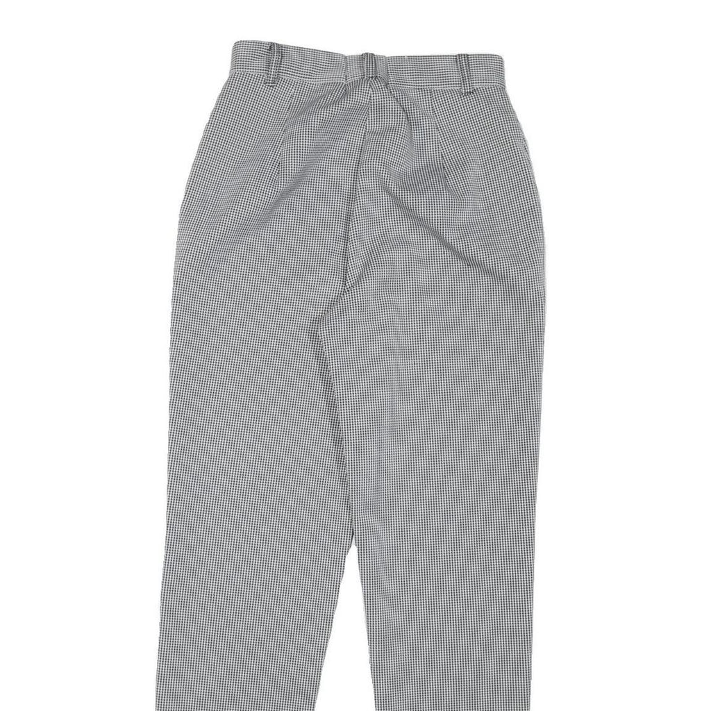 Womens Cotton Blend Check Regular Fit Straight Leg Trousers W26 L29