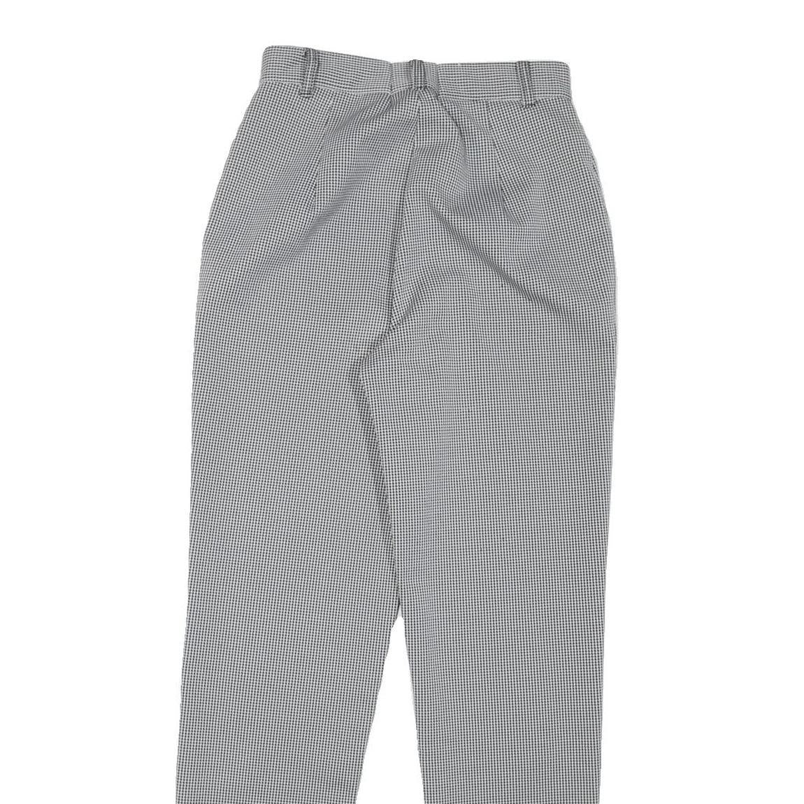 Womens Cotton Blend Check Regular Fit Straight Leg Trousers W26 L29