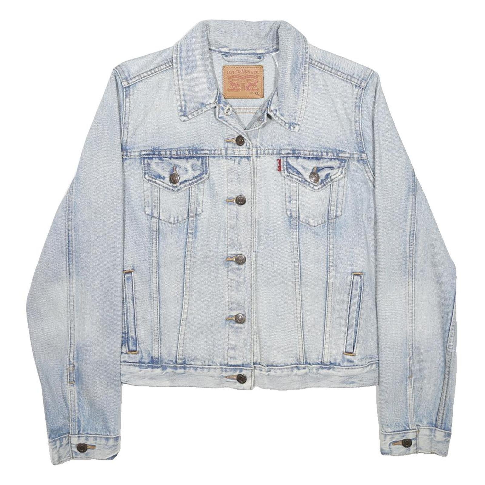 LEVI'S Womens Blue Denim Jacket XL Cotton Classic Button Closure Casual