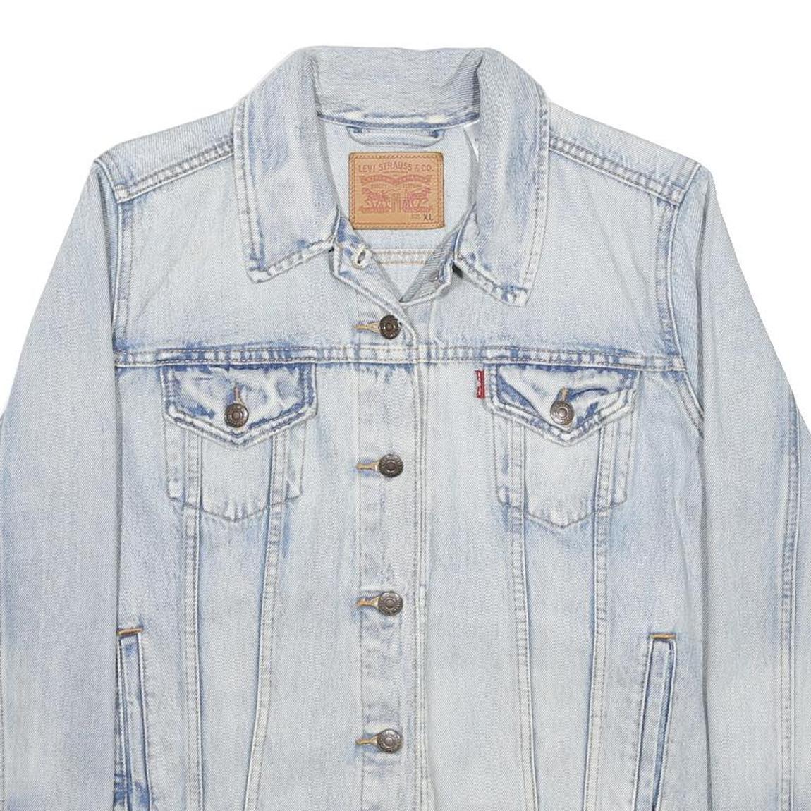 LEVI'S Womens Blue Denim Jacket XL Cotton Classic Button Closure Casual