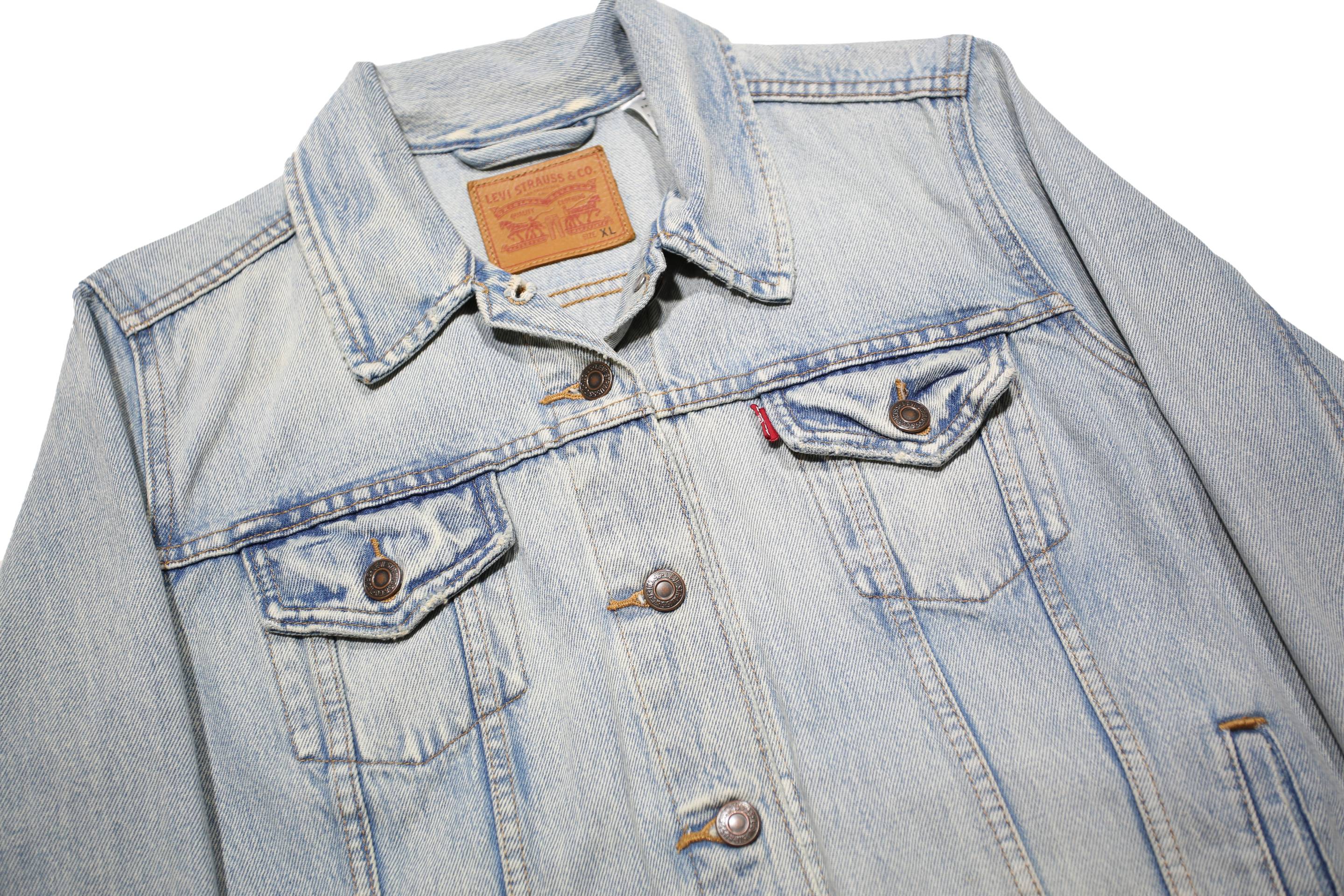 LEVI'S Womens Blue Denim Jacket XL Cotton Classic Button Closure Casual