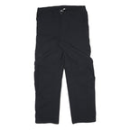 ADIDAS Mens Polyester Blend Black Regular Zip Trousers W36 L31 Casual Comfort