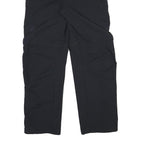 ADIDAS Mens Polyester Blend Black Regular Zip Trousers W36 L31 Casual Comfort