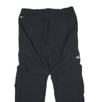 ADIDAS Mens Polyester Blend Black Regular Zip Trousers W36 L31 Casual Comfort