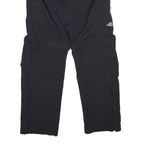 ADIDAS Mens Polyester Blend Black Regular Zip Trousers W36 L31 Casual Comfort