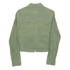 JACK WILLS Womens Green Plain Shirt UK 8 Button Long Sleeve Casual Lightweight