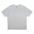 CARHARTT Mens Grey & Light Yellow Pocket T-Shirt L Cotton Blend Crew Neck Short