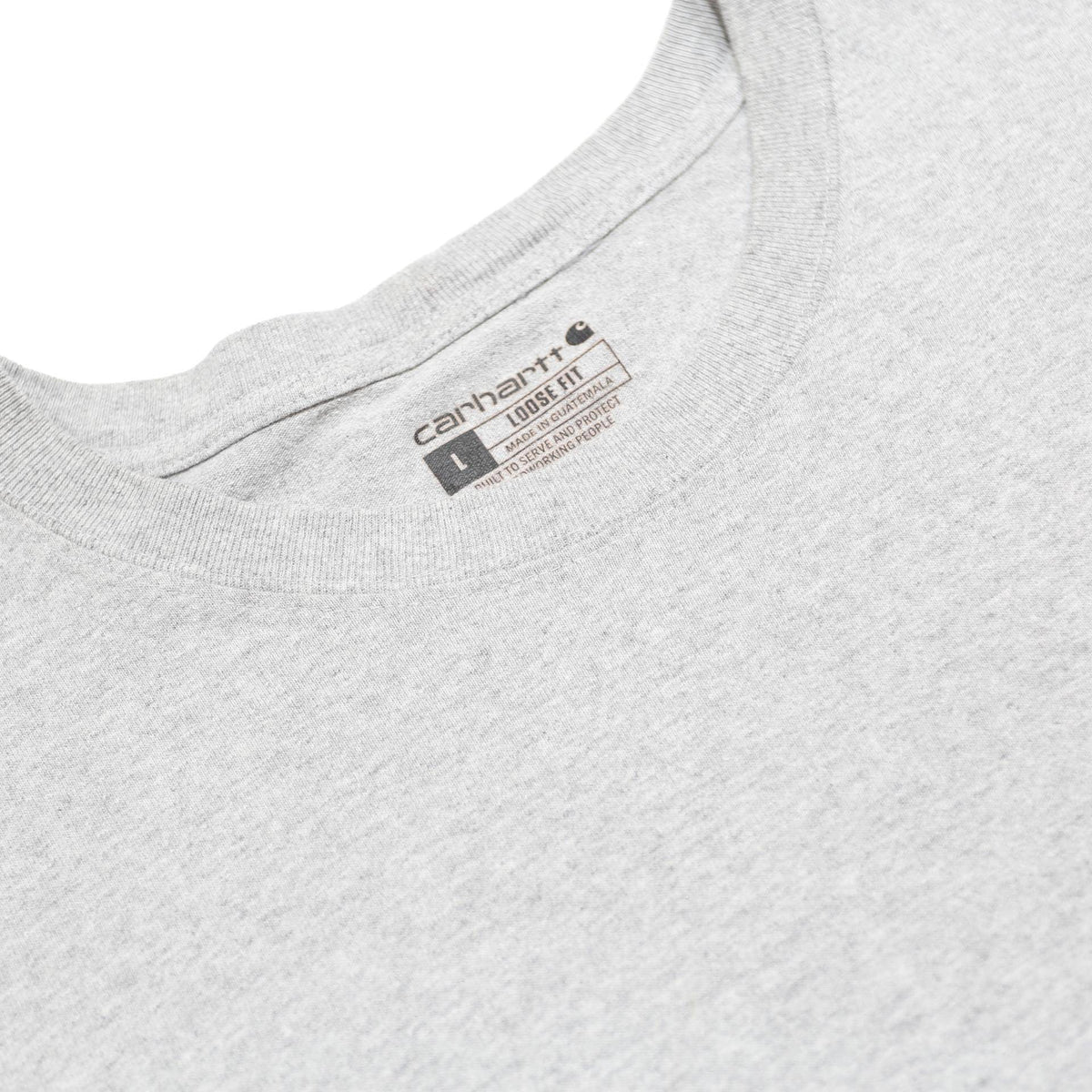 CARHARTT Mens Grey & Light Yellow Pocket T-Shirt L Cotton Blend Crew Neck Short