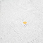 CARHARTT Mens Grey & Light Yellow Pocket T-Shirt L Cotton Blend Crew Neck Short