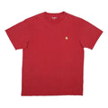 CARHARTT WIP Mens Red Crew Neck Short Sleeve T-Shirt M Classic Cotton Casual