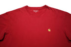 CARHARTT WIP Mens Red Crew Neck Short Sleeve T-Shirt M Classic Cotton Casual