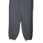 ADIDAS Mens Joggers Grey Black S W26 L30 Cotton Blend Slim Tapered Fit
