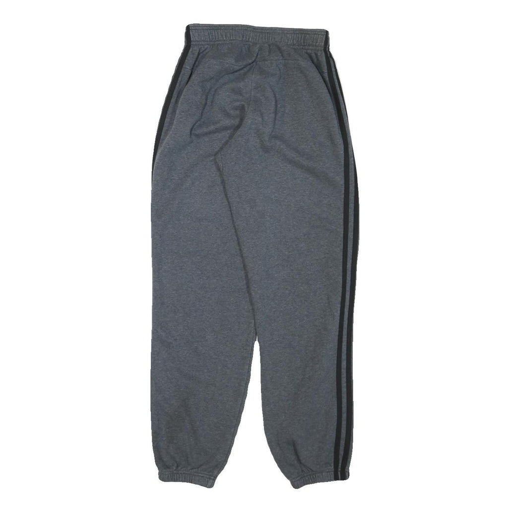 ADIDAS Mens Joggers Grey Black S W26 L30 Cotton Blend Slim Tapered Fit