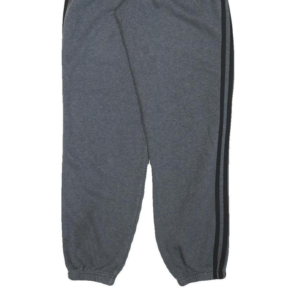 ADIDAS Mens Joggers Grey Black S W26 L30 Cotton Blend Slim Tapered Fit