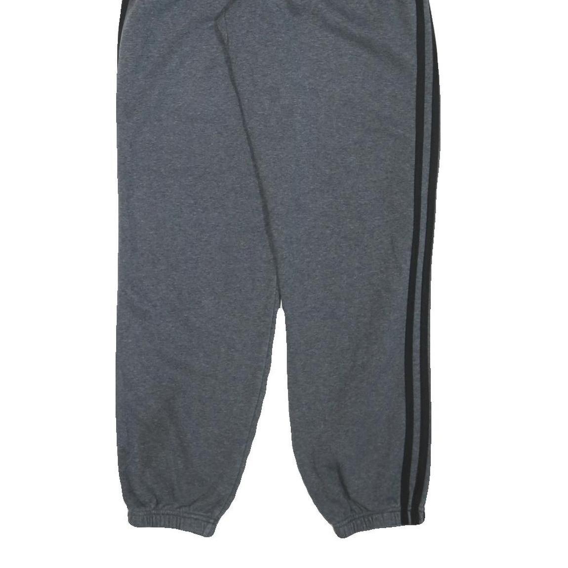 ADIDAS Mens Joggers Grey Black S W26 L30 Cotton Blend Slim Tapered Fit