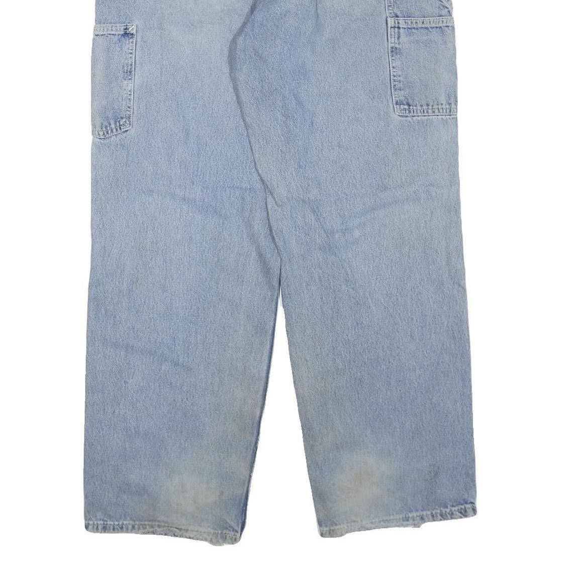 CARHARTT Mens Light Blue Regular Fit Straight Denim Jeans W36 L32 Workwear Zip