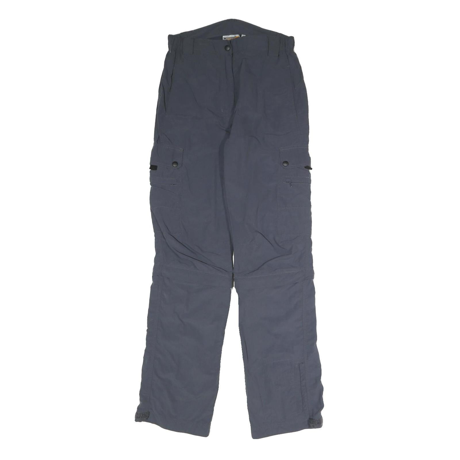 CHERIANO Womens Regular Blue Cargo Trousers W27 L31 Zip Polyester Blend Pockets