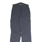 CHERIANO Womens Regular Blue Cargo Trousers W27 L31 Zip Polyester Blend Pockets