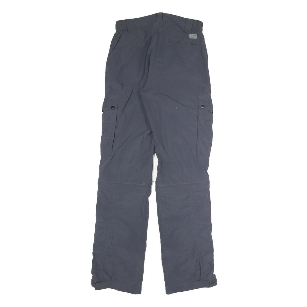 CHERIANO Womens Regular Blue Cargo Trousers W27 L31 Zip Polyester Blend Pockets