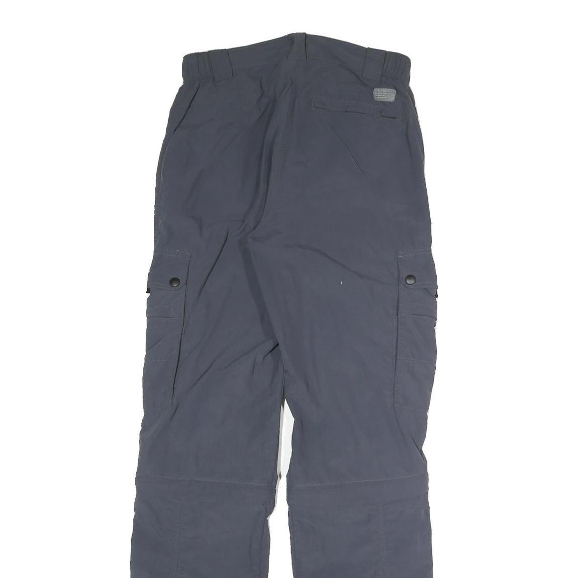 CHERIANO Womens Regular Blue Cargo Trousers W27 L31 Zip Polyester Blend Pockets