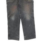 DICKIES Mens Cotton Blend Black Regular Straight Trousers W34 L32 Workwear