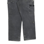 DICKIES Mens Cotton Blend Black Regular Straight Trousers W34 L32 Workwear