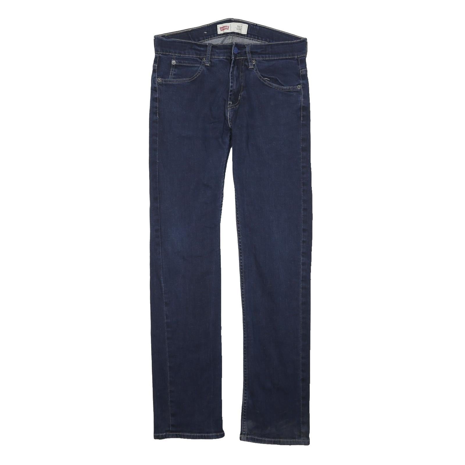 LEVI'S 511 Slim Womens Jeans Blue Slim Skinny Denim Dark W30 L31 Zip Cotton