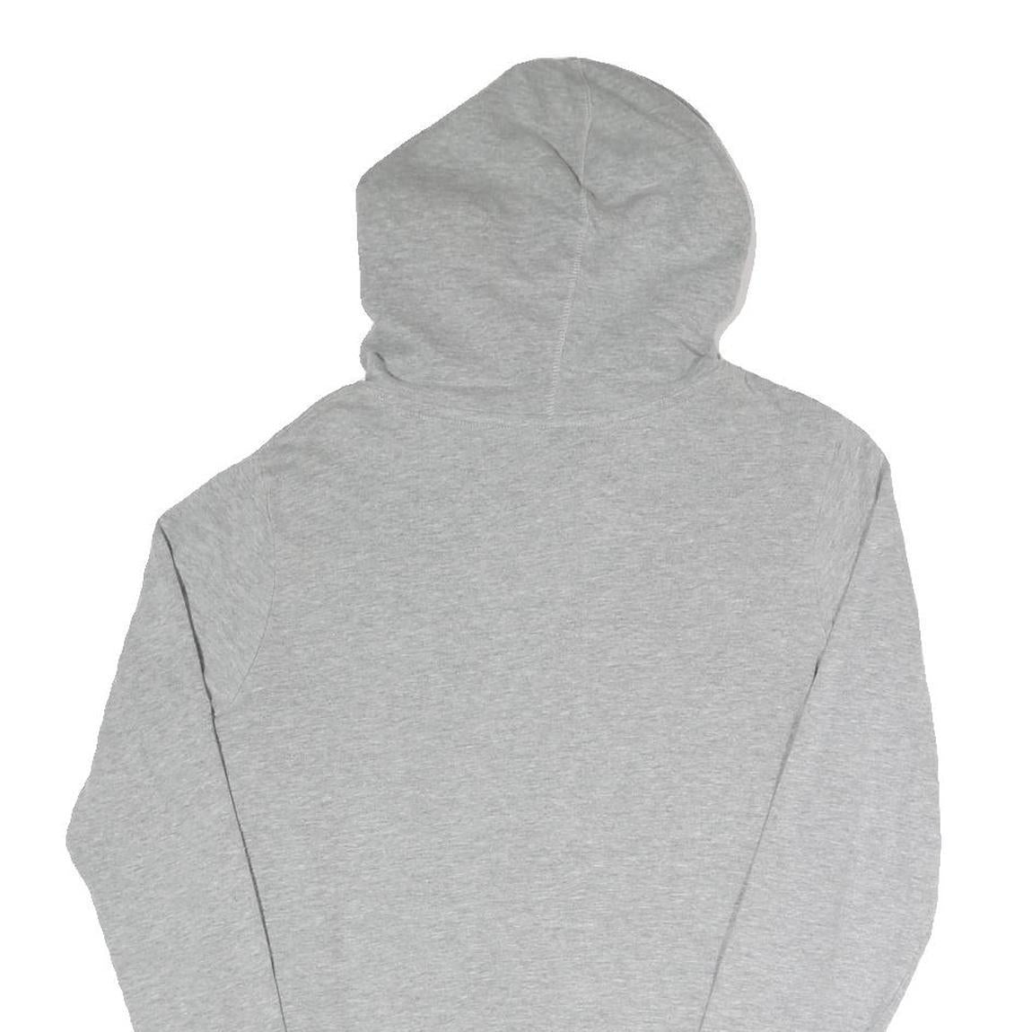 TOMMY HILFIGER Womens Grey White & Red Colourblock Pullover Hoodie S Cotton