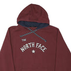 THE NORTH FACE Mens Maroon Hoodie L Cotton Blend Casual Pullover Hooded