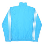 ADIDAS Mens Blue White Track Jacket L Polyester Zip Casual Sportswear