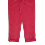 LANDS END Mens Cotton Red Relaxed Straight Trousers W37 L33 Casual Classic Zip