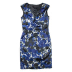 COAST Womens Pencil Dress Blue Floral Sleeveless Knee Length M