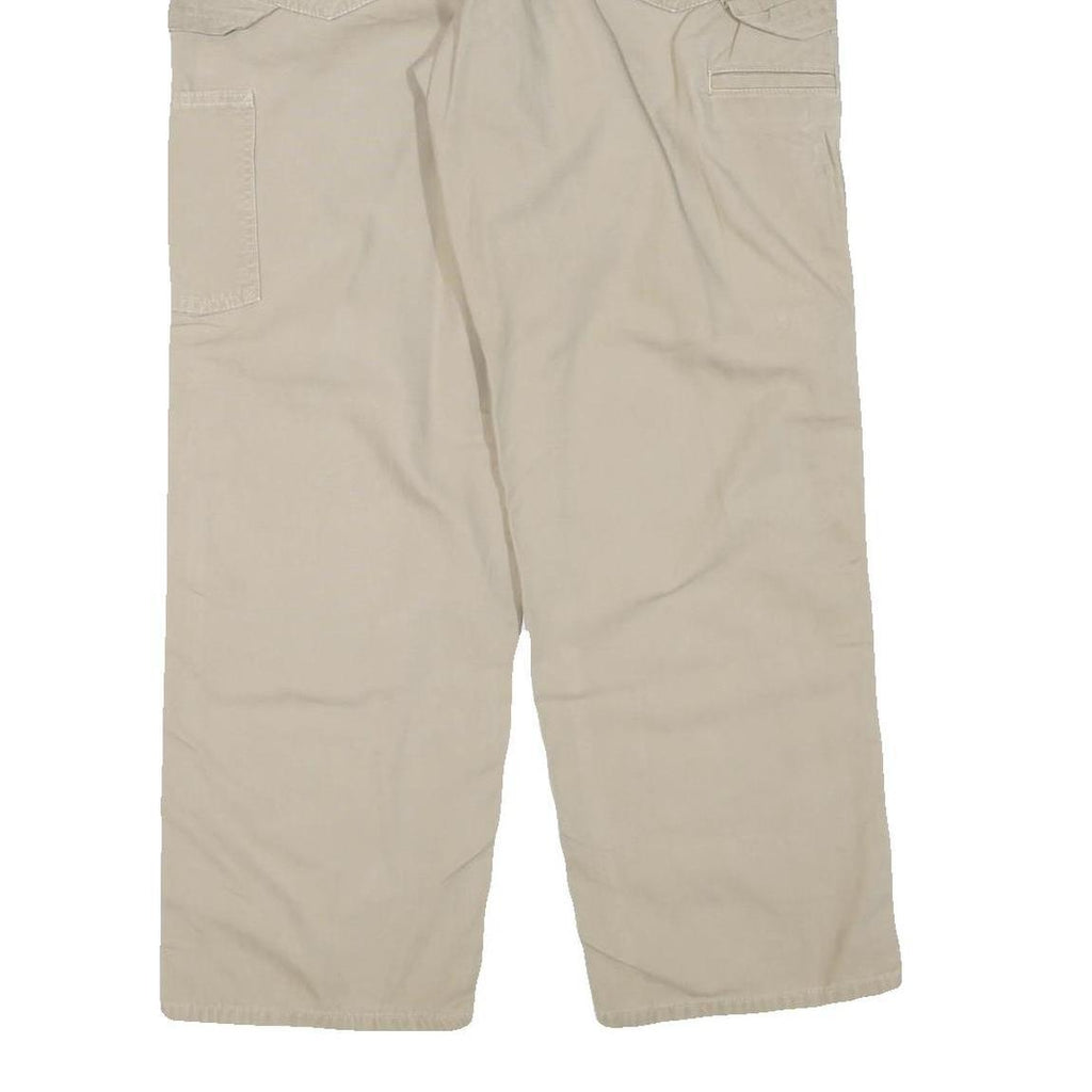 CARHARTT Mens Cotton Blend Beige Regular Fit Straight Leg Trousers W36 L30