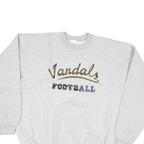 PORT & COMPANY Mens Grey Vandals Football Crew Neck XL Cotton Blend Sweatshirt