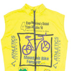 ATHLETICS LINEWEAR Cycling Mens Jersey Yellow Sleeveless 1/4 Zip M