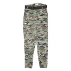 DENIM COLLECTION Womens Cotton Blend Camouflage Slim Leg Trousers W24 L27 Belted