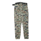 DENIM COLLECTION Womens Cotton Blend Camouflage Slim Leg Trousers W24 L27 Belted