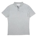 CALVIN KLEIN Mens Grey Polo Shirt Short Sleeve Plain M Cotton Blend Casual