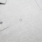 CALVIN KLEIN Mens Grey Polo Shirt Short Sleeve Plain M Cotton Blend Casual