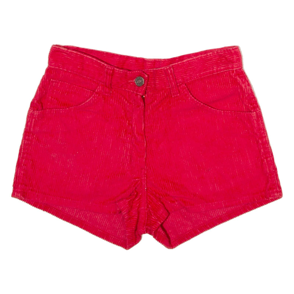 LENNY'S Womens Corduroy Shorts Red Regular XS W26