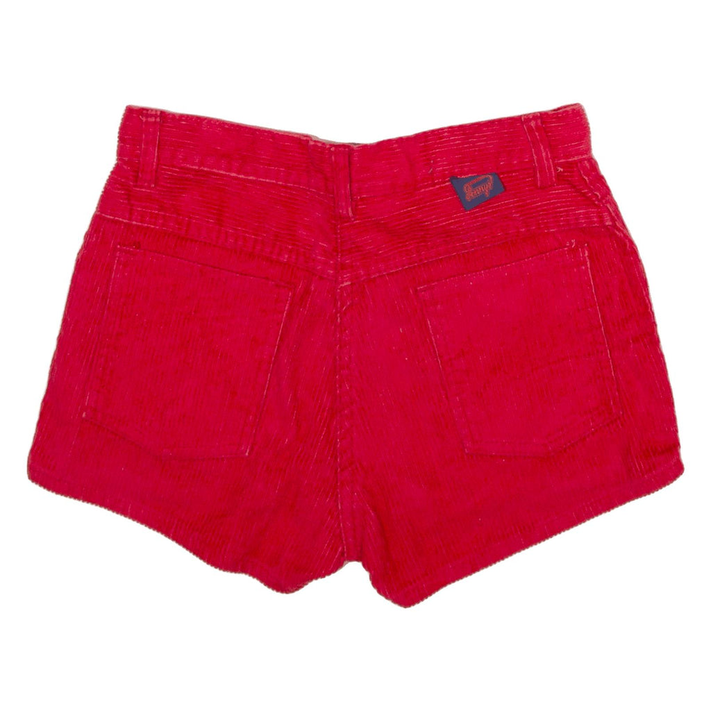 LENNY'S Womens Corduroy Shorts Red Regular XS W26