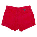 LENNY'S Womens Corduroy Shorts Red Regular XS W26