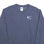 NIKE Mens Blue Crew Neck M Athletic Dept Just Do It Sweatshirt Classic Fit