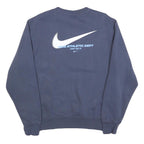 NIKE Mens Blue Crew Neck M Athletic Dept Just Do It Sweatshirt Classic Fit