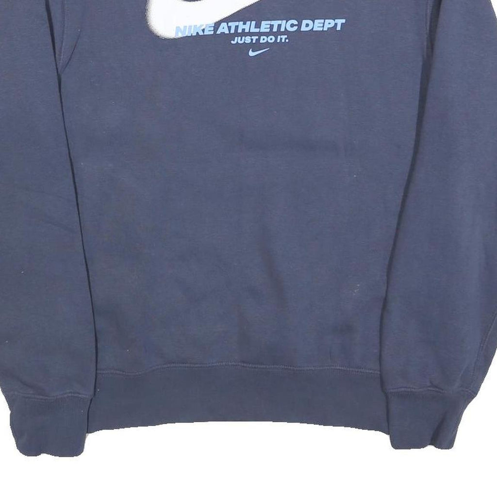 NIKE Mens Blue Crew Neck M Athletic Dept Just Do It Sweatshirt Classic Fit