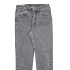 LEVI'S 501 BIG E Womens Jeans Grey Regular Straight Denim Raw W26 L28 Vintage