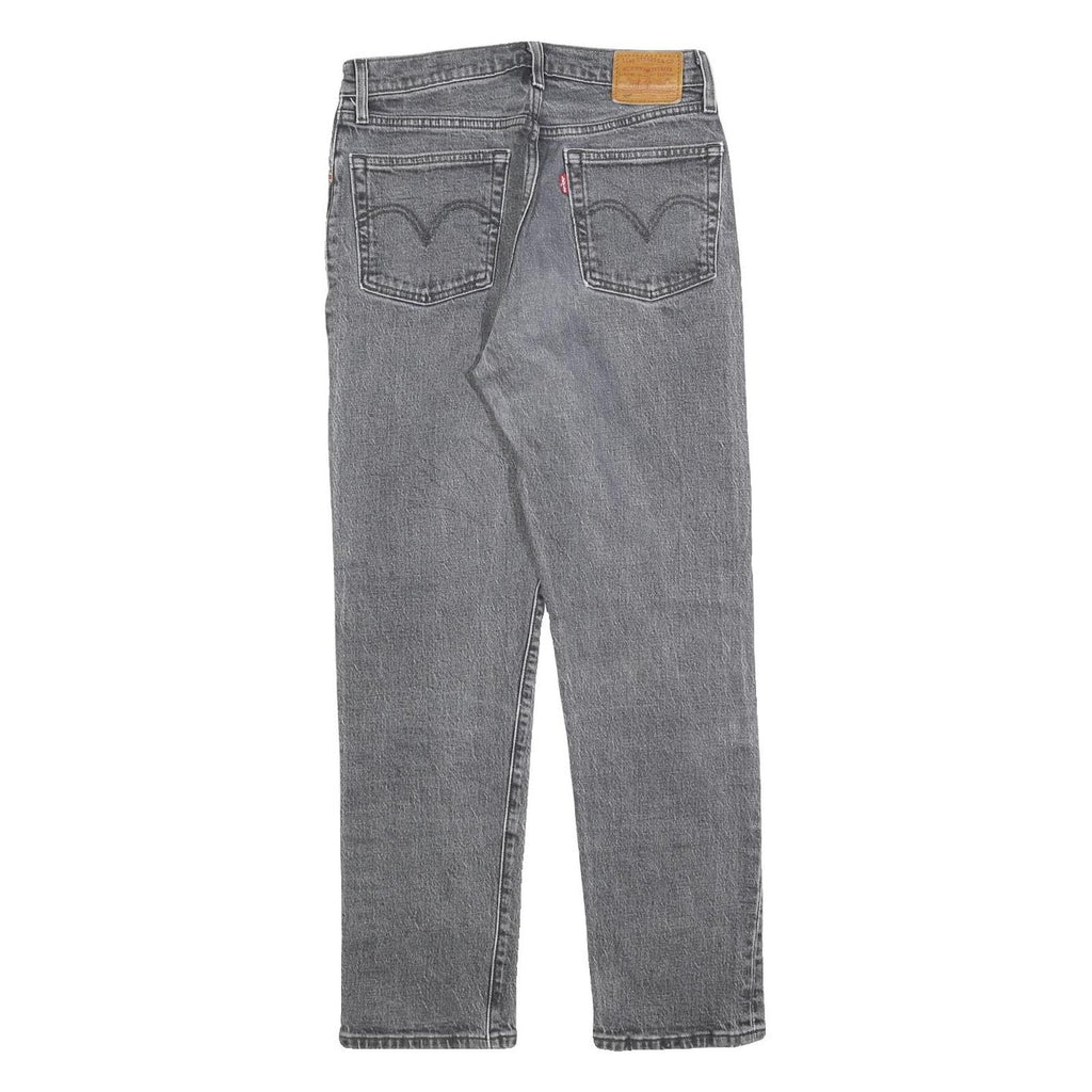 LEVI'S 501 BIG E Womens Jeans Grey Regular Straight Denim Raw W26 L28 Vintage