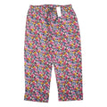 M&S Womens Cotton Blend Floral Loose Trousers W34 L30 Drawstring Waist
